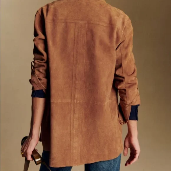 NWOT Sezane Will Jacket - Camel Suede - Picture 2 of 4